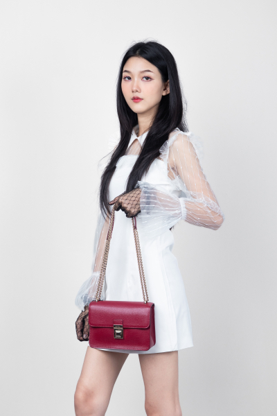 Furla crossbody padlock redwine