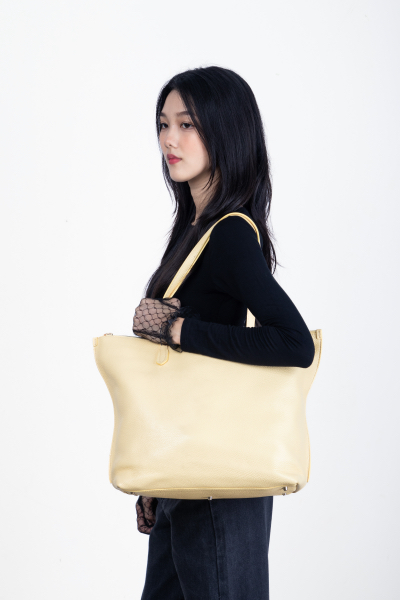 Furla Tote Zip Leather Yellow