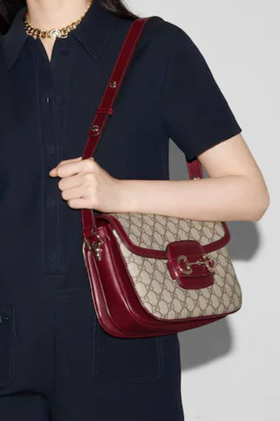 GUCCI HORSEBIT 1955 SMALL SHOULDER Red