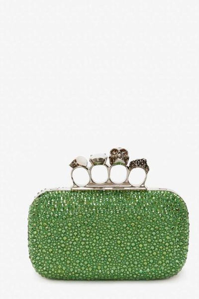 Alexander Mc Queen omen’s Knuckle Clutch in Acid Green