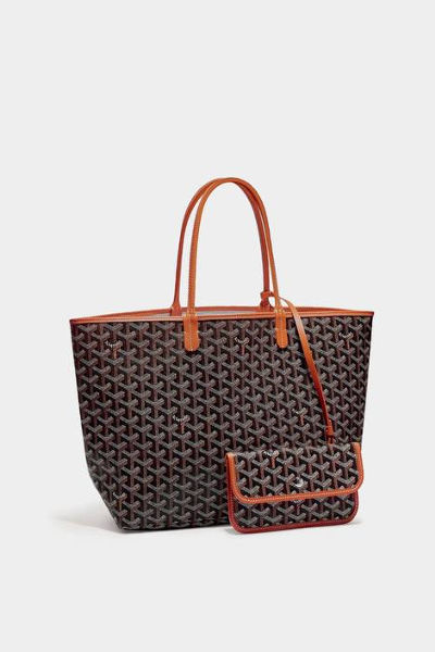 Goyard Saint Louis PM Tote Bag Black Tan