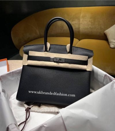 Hermès Birkin 25 Black with Silver Headware