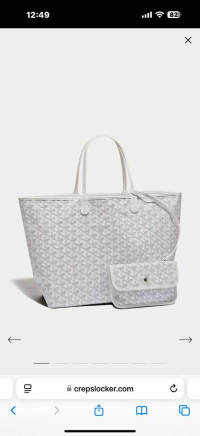 Goyard Saint Louis PM Tote Bag White