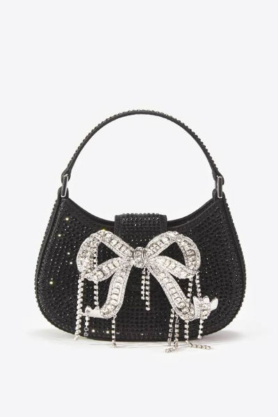 Self-Portrait The Bow crystal-embellished shoulder bag