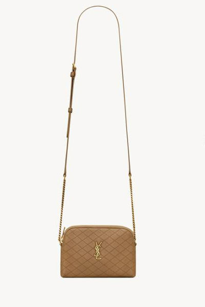 SAINT LAURENT GABY ZIPPED POUCH IN QUILTED LAMBSKIN