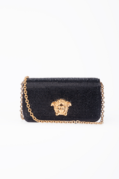 Versace WOC Black crystal Silk handbag