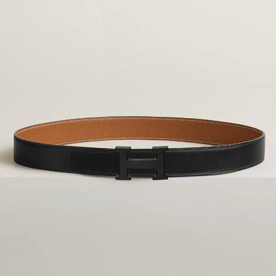 Hermes  32 mm belt buckle & Reversible leather strap
