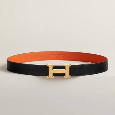 Hermes H 32 mm belt buckle & Reversible leather strap