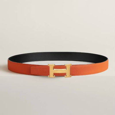 Hermes H 32 mm belt buckle & Reversible leather strap