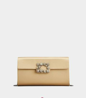 Rogger Vivier Efflorescence Clutch in satin