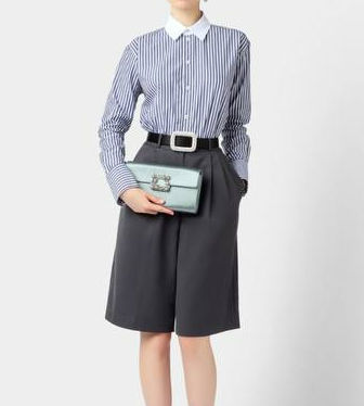 Rogger Vivier Efflorescence Clutch in satin