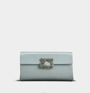 Rogger Vivier Efflorescence Clutch in satin