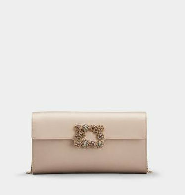 Rogger Vivier Efflorescence Clutch in satin