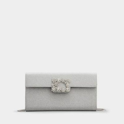 Rogger Vivier Efflorescence Clutch in glitter