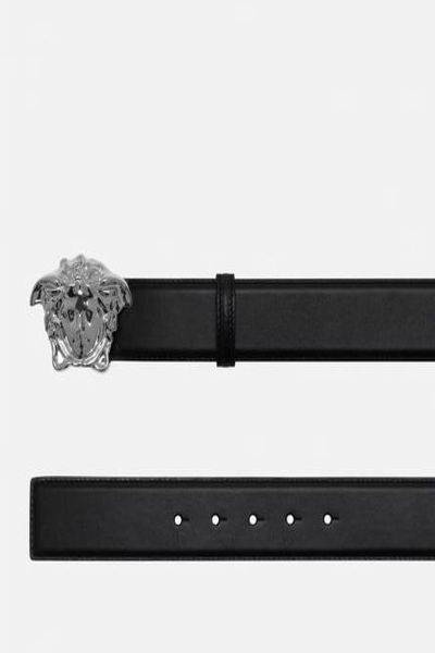 VERSACE LA MEDUSA LEATHER BELT