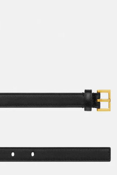 VERSACE LOGO LEATHER BELT