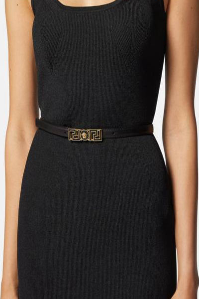 VERSACE GRECA GODDESS LEATHER BELT