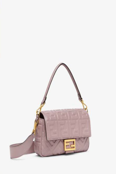 Fendi Baguette  Mauve pink leather bag