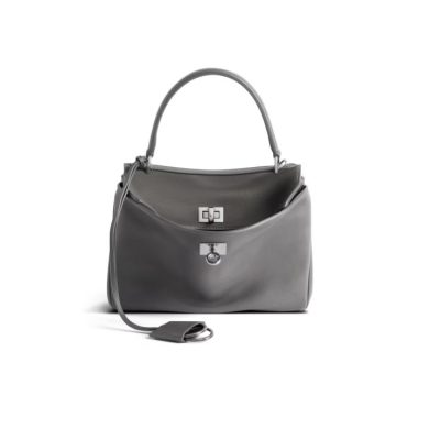 BALENCIAGA WOMEN'S RODEO HANDBAG MINI IN SUEDE GREY