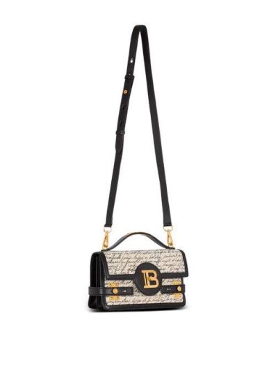 BALMAIN B-Buzz Shoulder 24 printed canvas bag