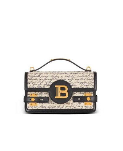 BALMAIN B-Buzz Shoulder 24 printed canvas bag