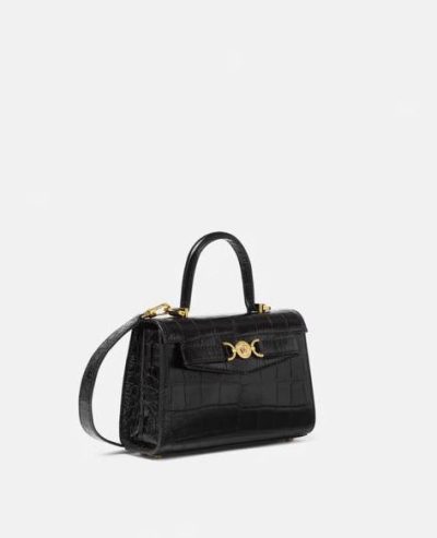 VERSACE CROC-EFFECT MEDUSA '95 SMALL HANDBAG