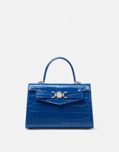 VERSACE CROC-EFFECT MEDUSA '95 SMALL HANDBAG