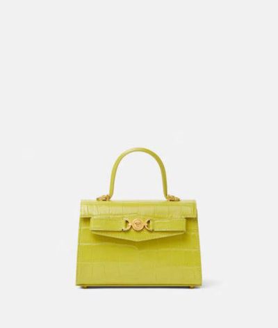 VERSACE CROC-EFFECT MEDUSA '95 SMALL HANDBAG