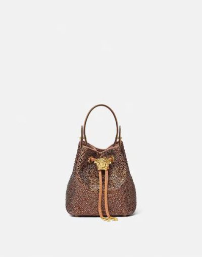 VERSACE CRYSTAL LA MEDUSA MINI BUCKET BAG