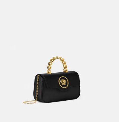 VERSACE LA MEDUSA SATIN MINI BAG
