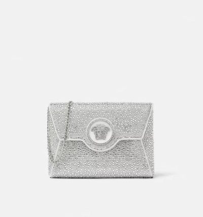 VERSACE CRYSTAL LA MEDUSA ENVELOPE CLUTCH