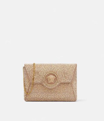 VERSACE CRYSTAL LA MEDUSA ENVELOPE CLUTCH