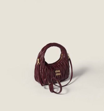 Miu Miu Wander matelassé nappa leather hobo bag Small