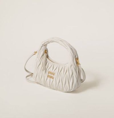 Miu Miu Wander matelassé nappa leather hobo bag Small