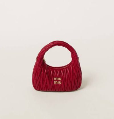 Miu Miu Wander matelassé nappa leather hobo bag Small