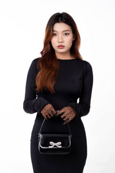 Self Portrait Black Leather Micro Bag