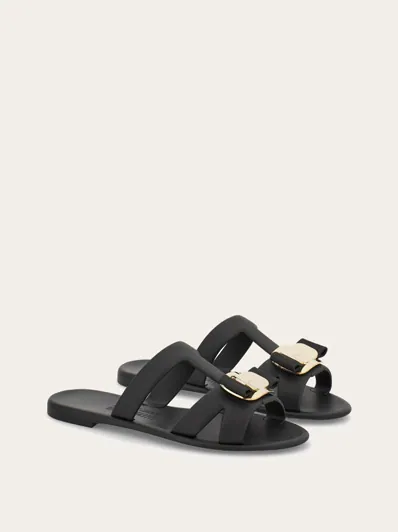 Ferragamo Vara plate strappy slide