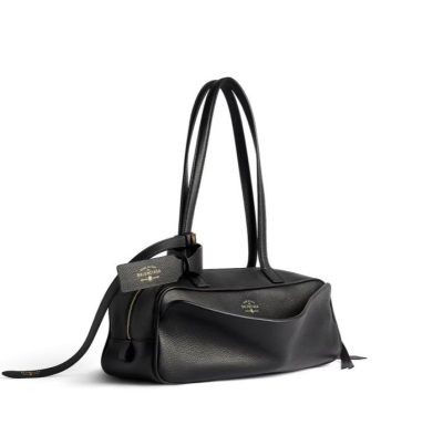 Balenciaga Women's Carrie Bowling Bag Small in Black