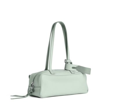 Balenciaga Women's Carrie Bowling Bag Small in Mineral Green