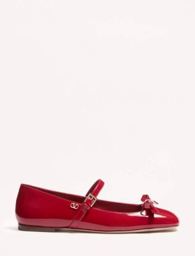VALENTINO MARY-JANE ROMANCE BOW BALLERINA IN PATENT LEATHER