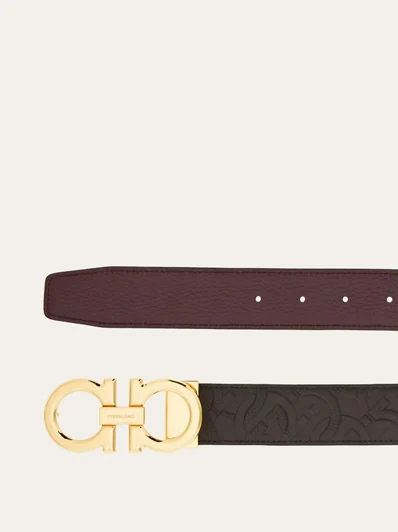 Ferragamo Reversible and adjustable Gancini belt