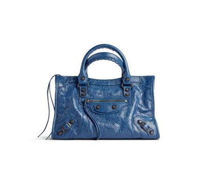 Balenciaga Women's Le City Bag Small in  Mineral Blue