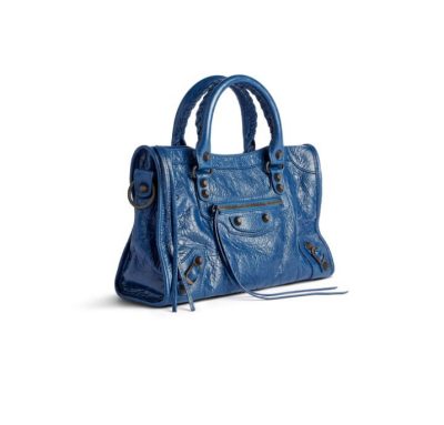 Balenciaga Women's Le City Bag Small in  Mineral Blue