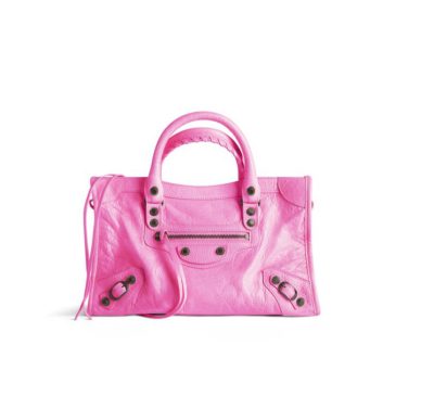 Balenciaga Women's Le City Bag Small in Glossy Pink