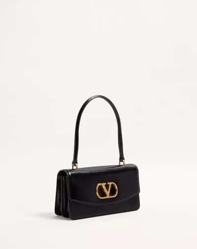 Valentino Garavani Vain Bag With Handle In Shiny Calfskin