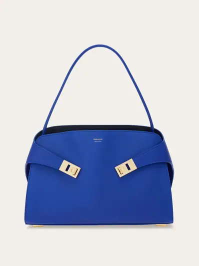 Ferragamo Hug soft bicolor shoulder bag (M)