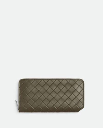 Botagge Veneta Intrecciato Stamp Zip Around Wallet