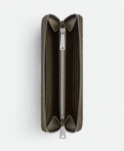 Botagge Veneta Intrecciato Stamp Zip Around Wallet