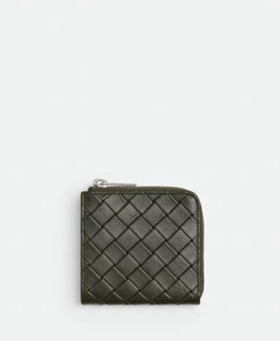 Botagge Veneta Intrecciato Stamp Zip Around Wallet