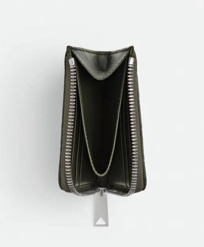 Botagge Veneta Intrecciato Stamp Zip Around Wallet